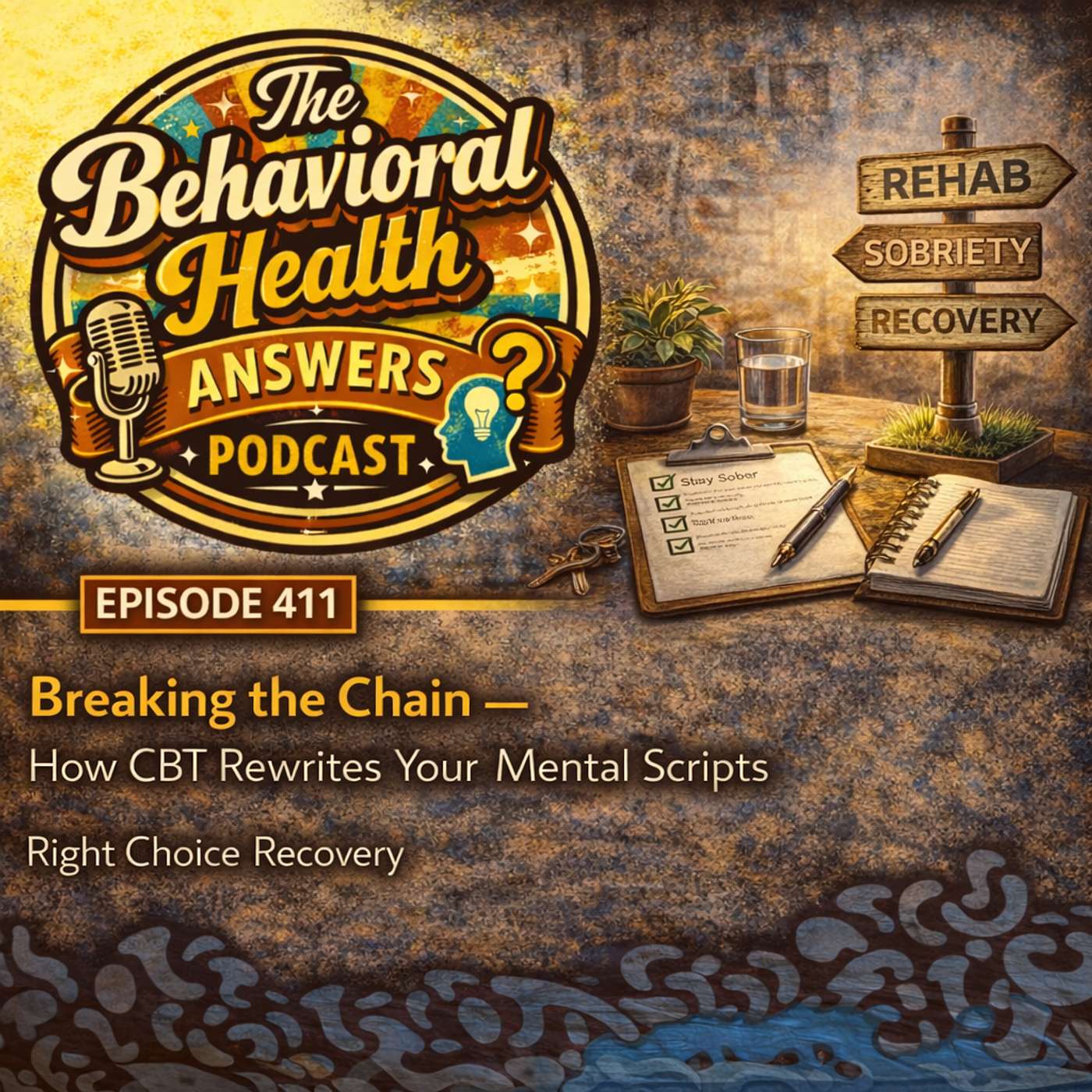 Episode 411: Breaking the Chain - How CBT Rewrites Your Mental Scripts | Right Choice Recovery episode artwork