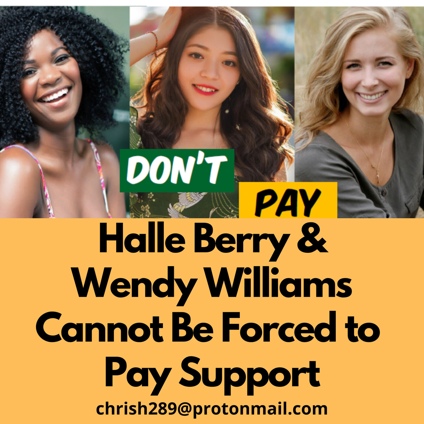 Season 2- Episode 4 - HALLE BERRY AND WENDY WILLIAMS Cannot be forced or compelled to Pay Child Support. Mothers don't pay.