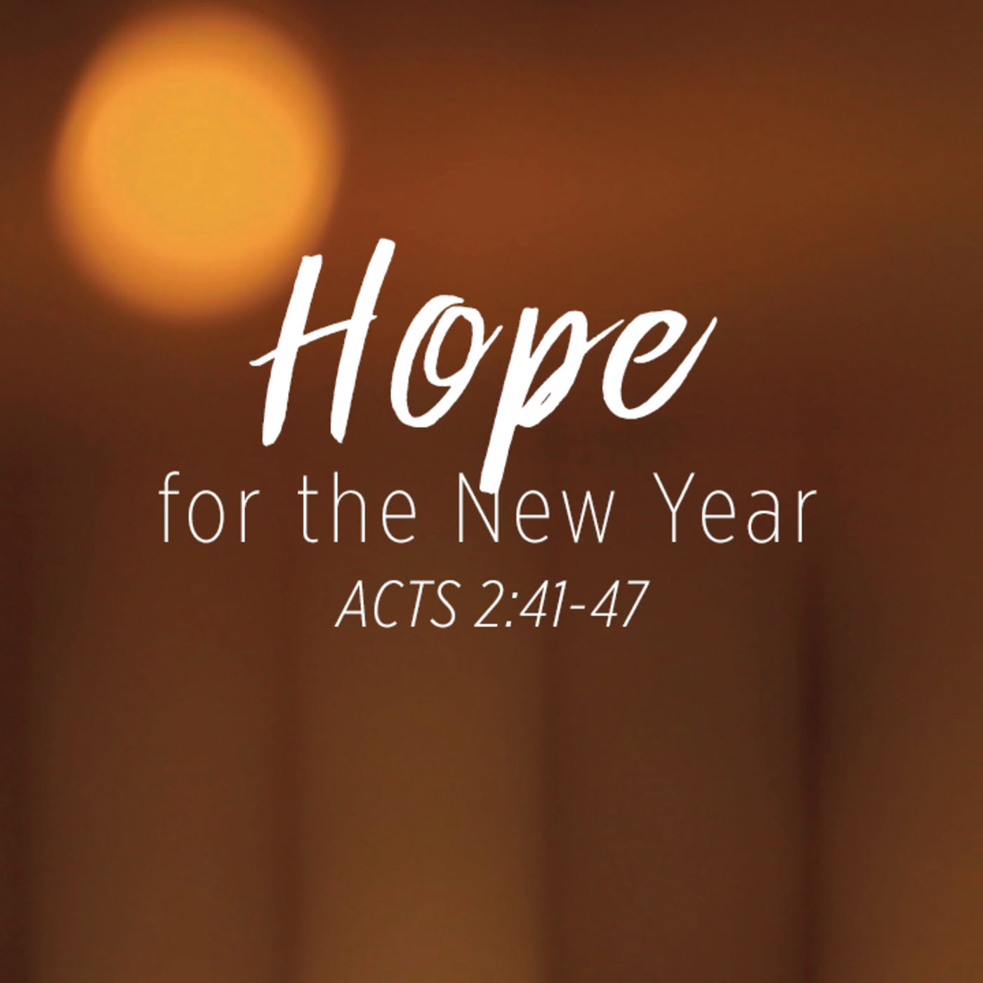 Thrill of Hope: Hope for a New Year