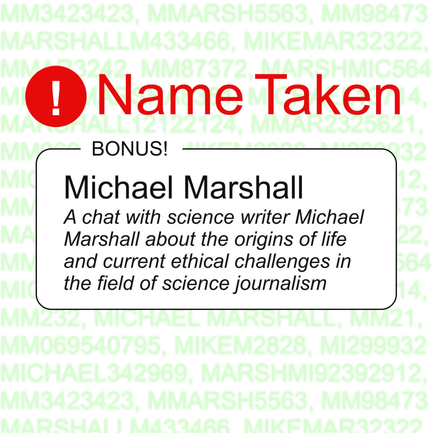 Name Taken Podcast: Who Else Out There Is Named Michael Marshall?