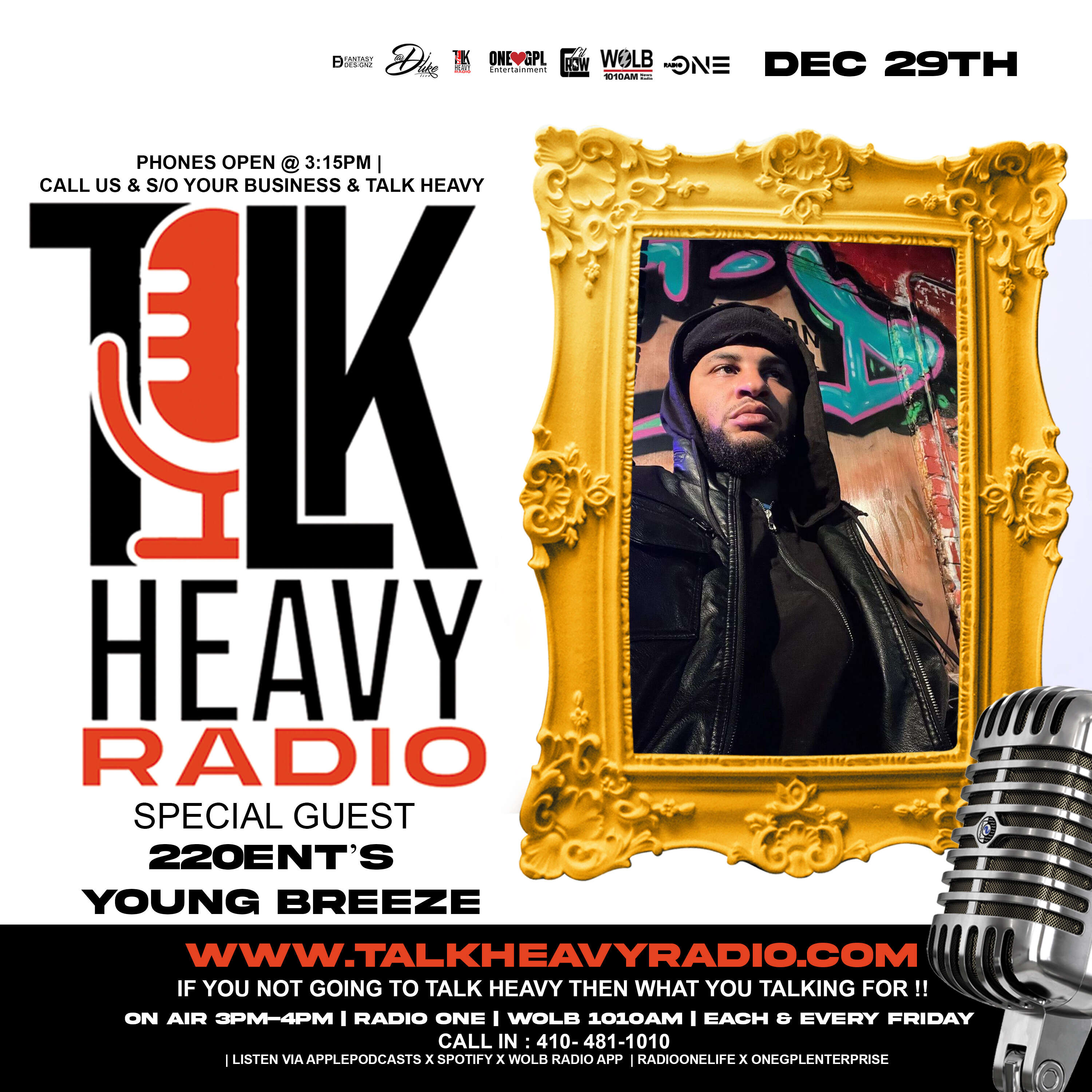 Talk Heavy Radio Special Guests #TommyDavidson #YoungBreeze podcast artwork
