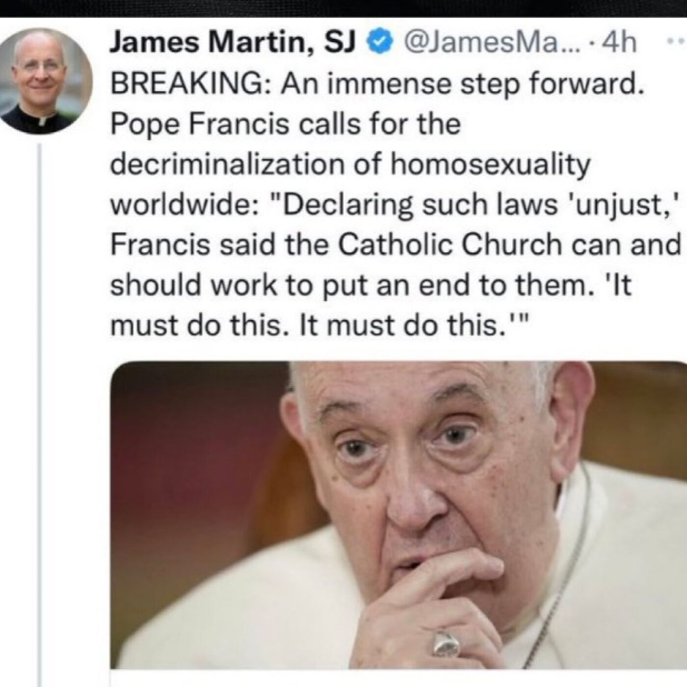 Episodio 771: El Papa Francisco Dice Que La Homosexualidad Es Un Pecado Pero No Un Delito / Luis Roman