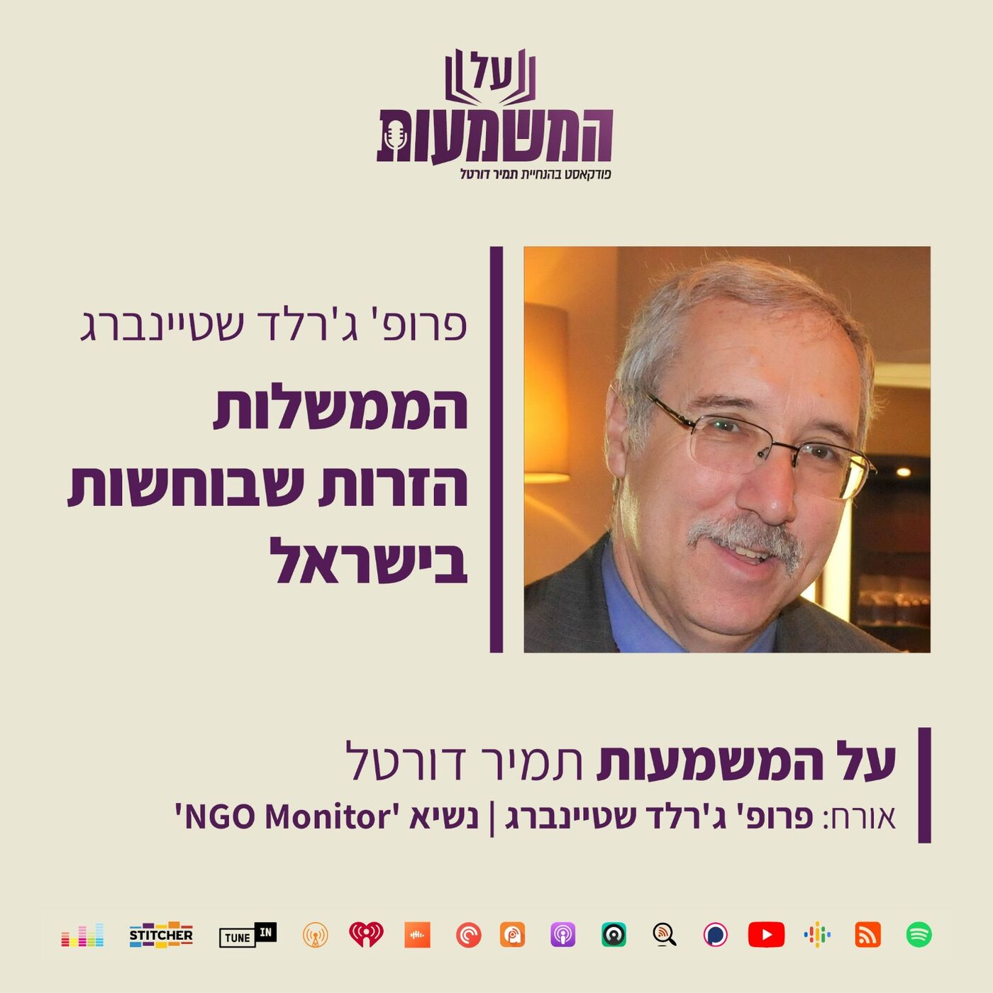 פרופ' ג'ראלד שטיינברג – הממשלות הזרות שבוחשות בישראל