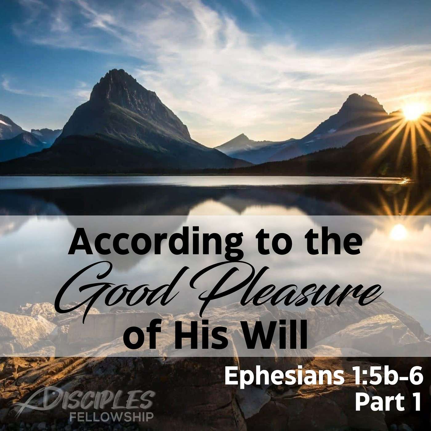 According to the Good Pleasure of His Will, Part 1; Ephesians 1:5b-6