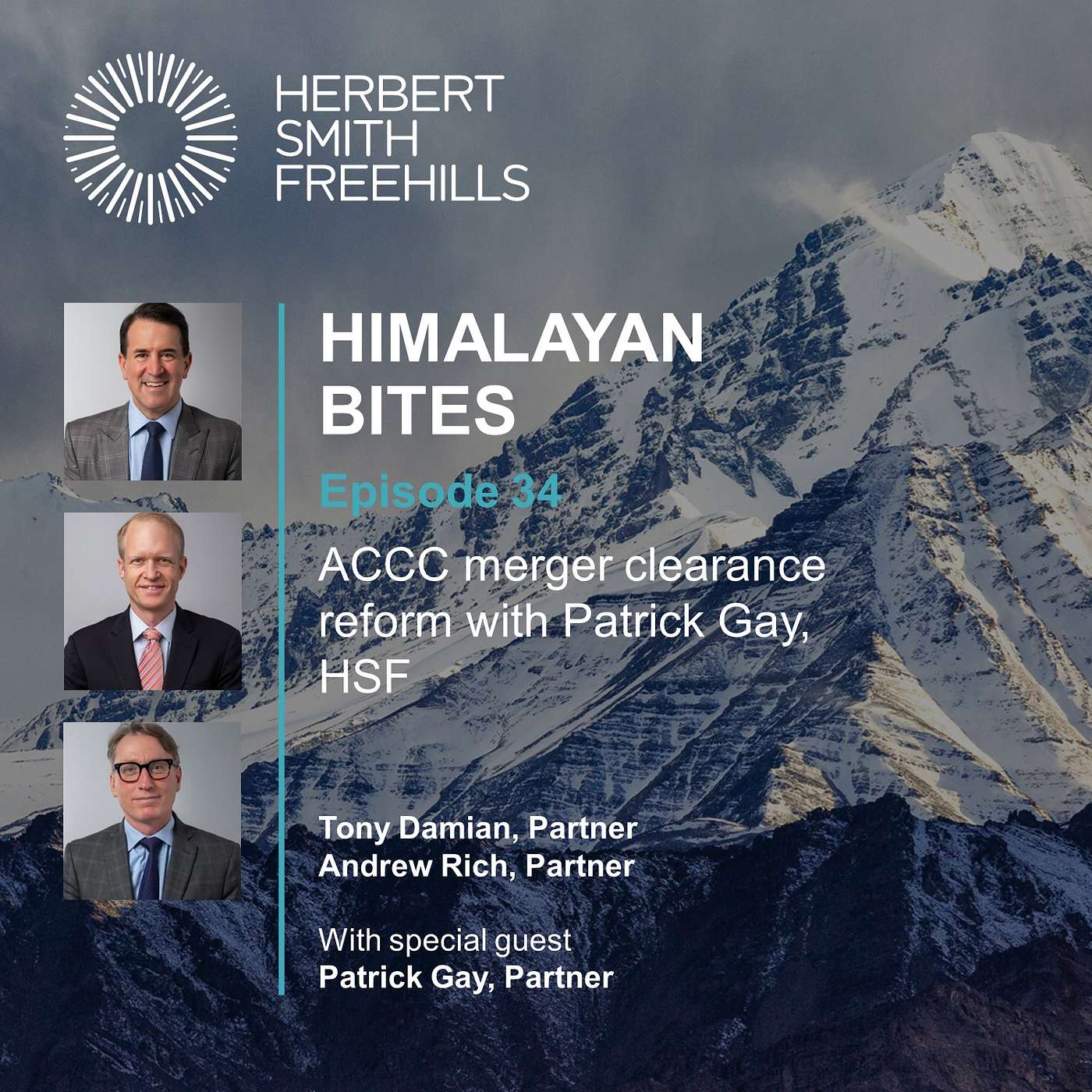 Himalayan Bites: EP34 - ACCC merger clearance reform with Patrick Gay, HSF episode artwork