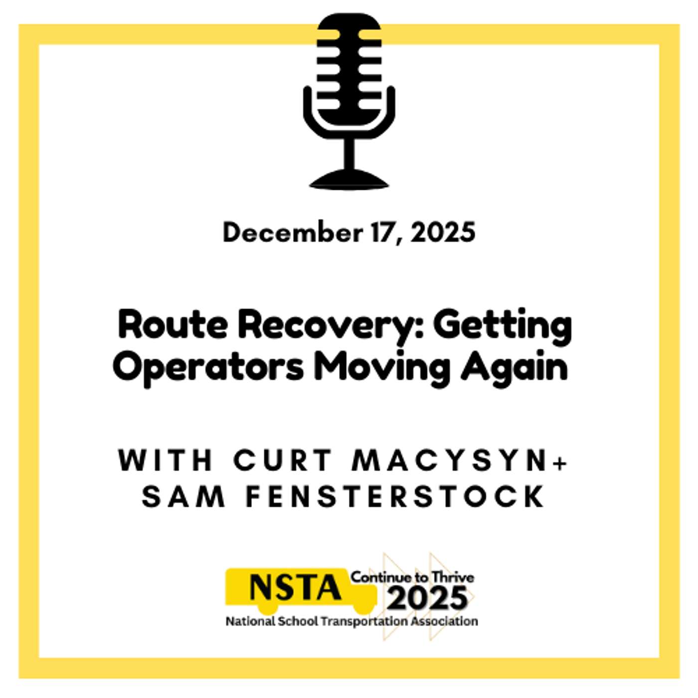 Route Recovery: Getting Operators Moving Again Route Recovery: Getting Operators Moving Again