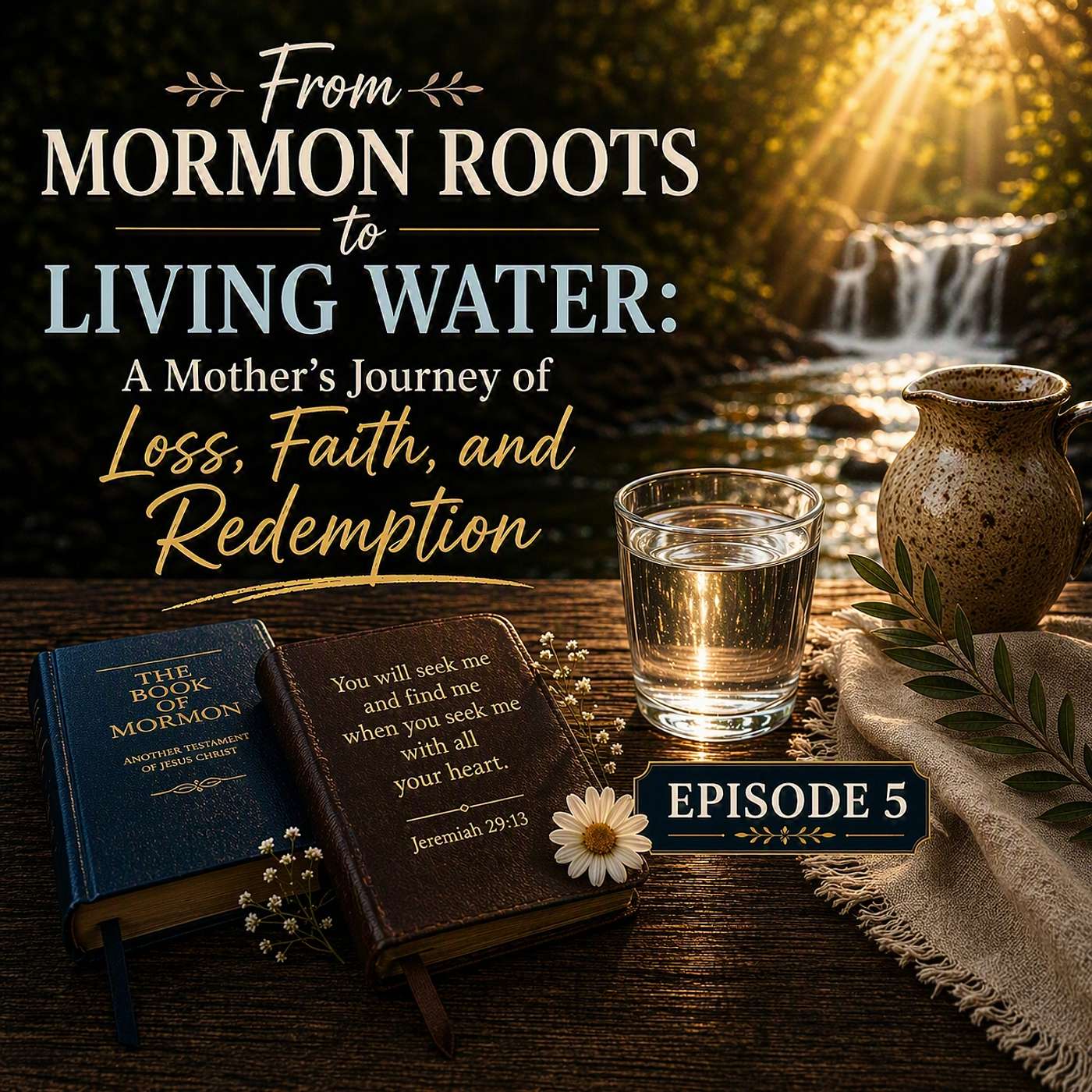 Episode 5 - From Mormon Roots to Living Water: A Mother's Journey of Loss, Faith, and Redemption episode artwork