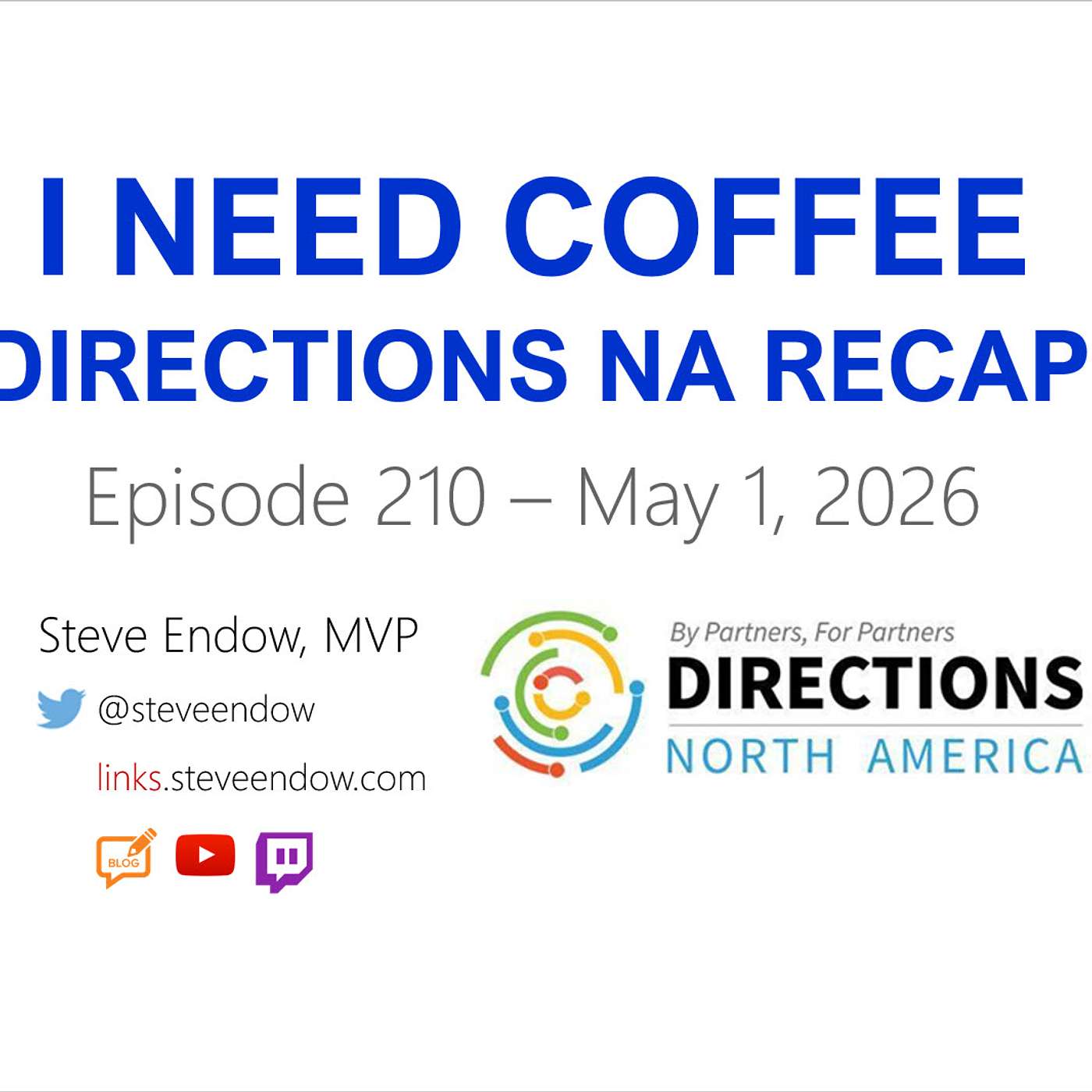 I Need Coffee - Episode 210 - Directions NA Recap! episode artwork