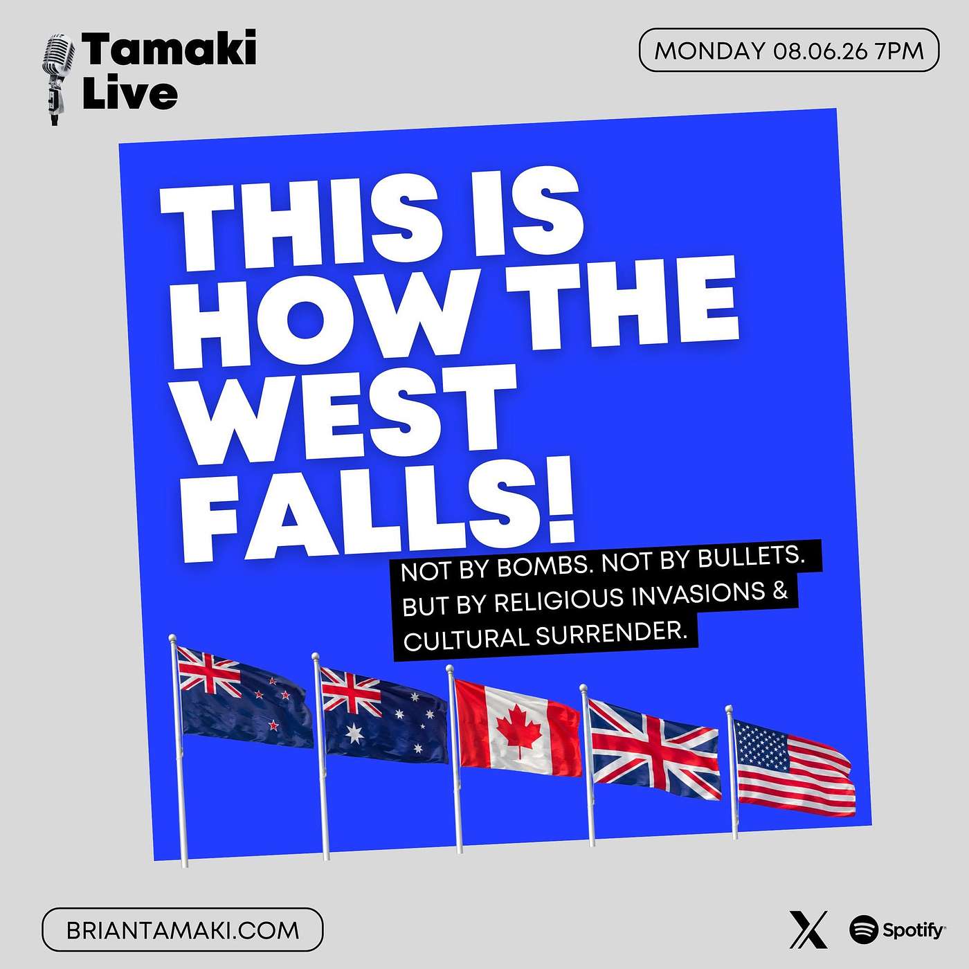 TAMAKI LIVE TONIGHT  - THIS IS HOW THE WEST FALLS. episode artwork