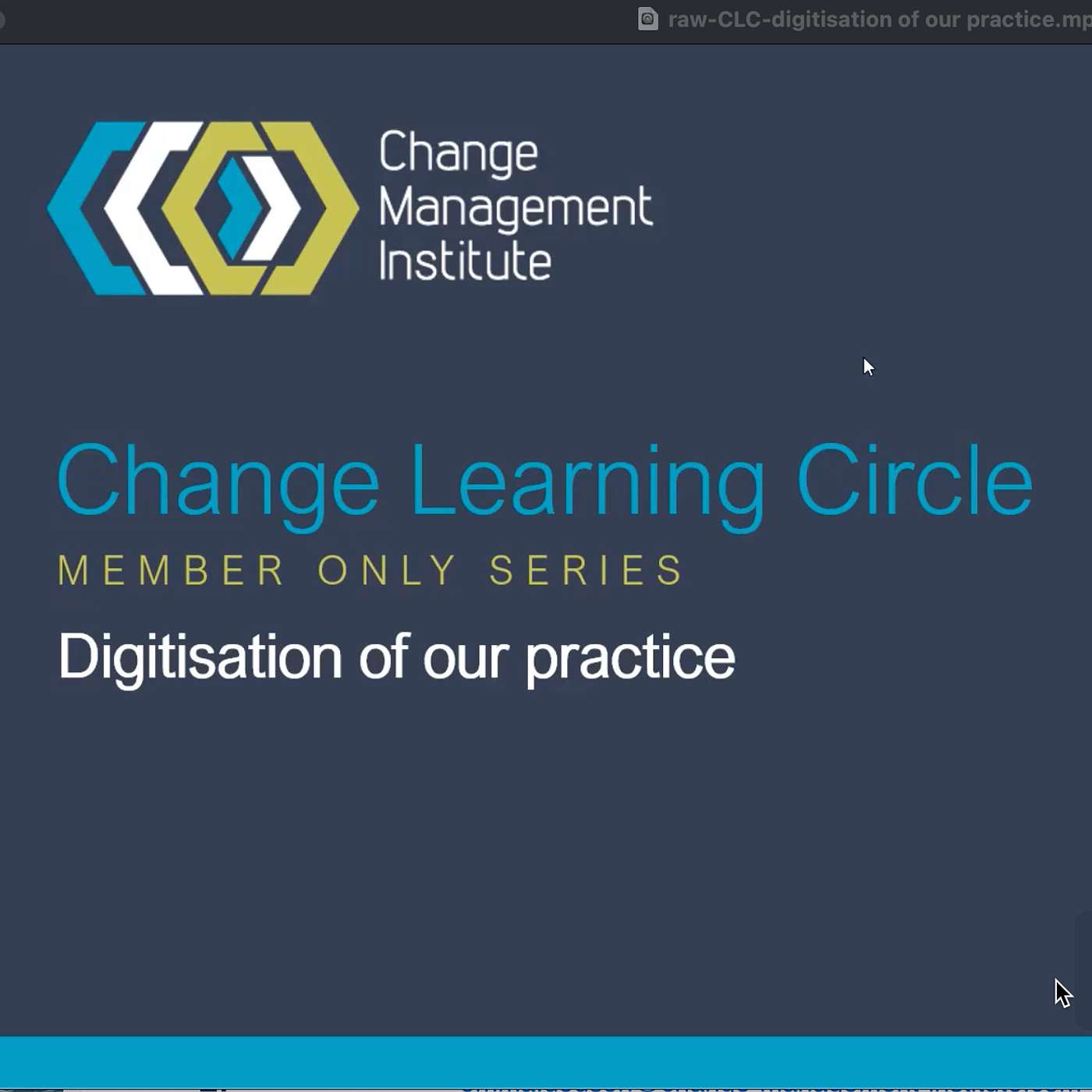 Change Learning Circle - Digitisation of our practice episode artwork