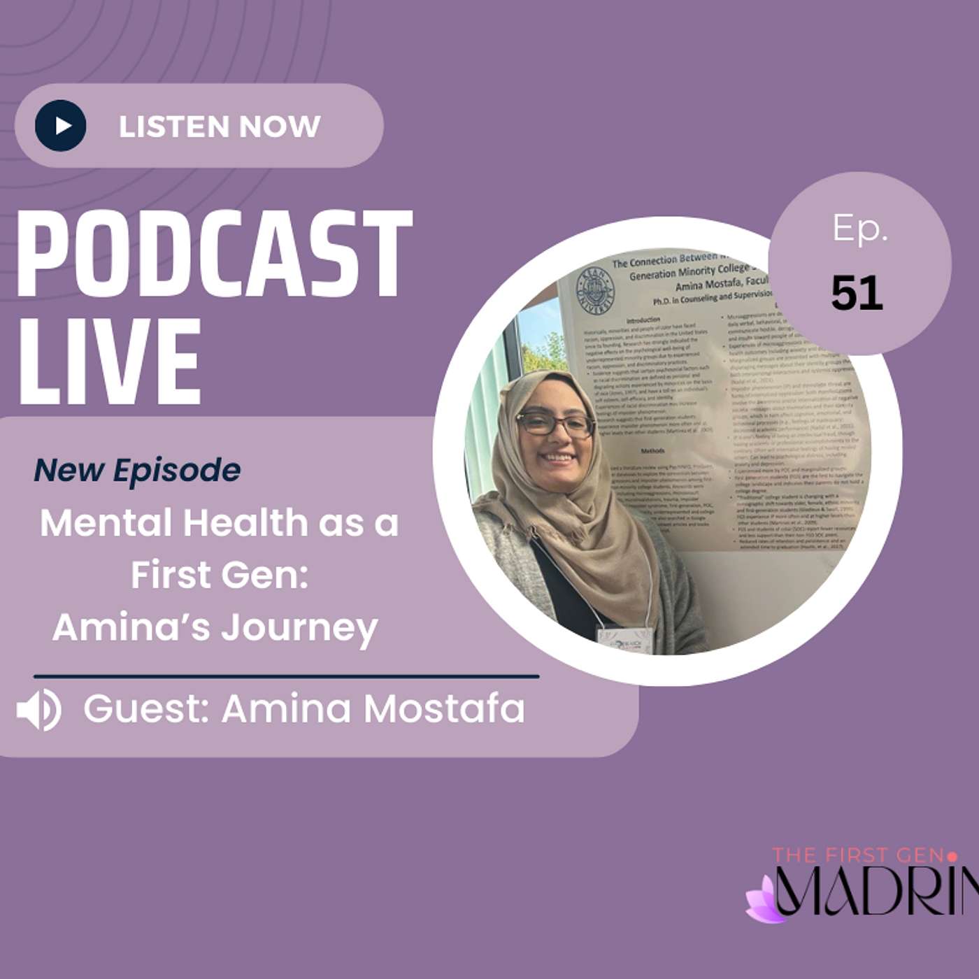 E-51 Mental Health as a First Gen: Amina's Journey