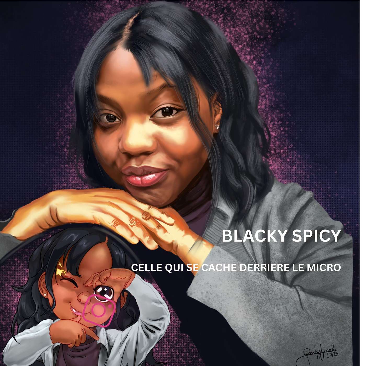Blacky Spicy - Celle qui se cache derrière le micro.