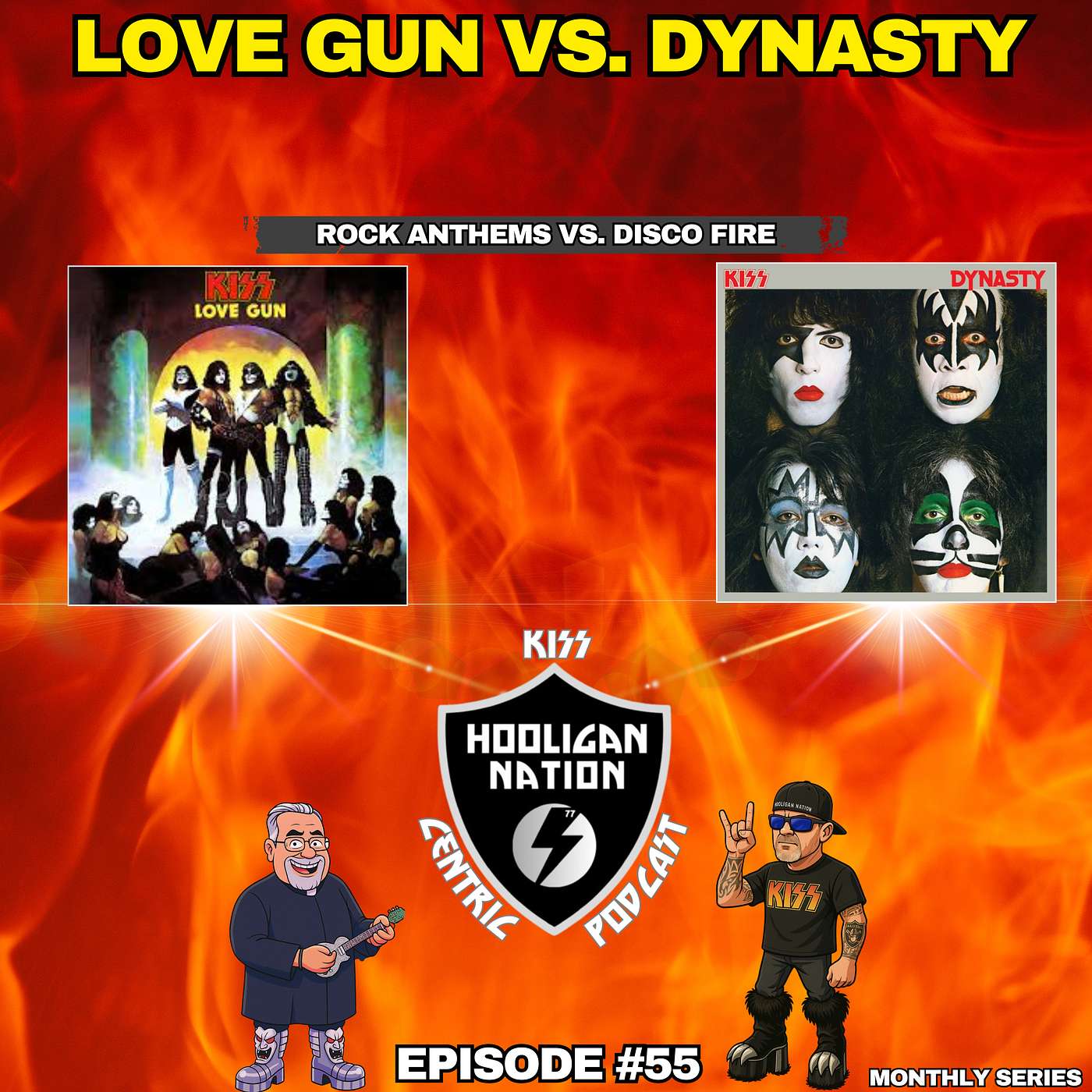 Love Gun Vs Dynasty: "From Rock Anthems to Disco Fire" Hooligan Nation album death match
