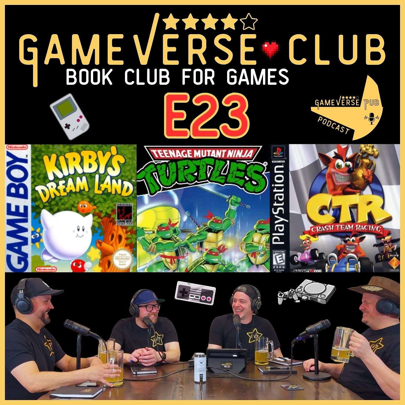 Kirby's Dreamland, TMNT and Crash Team Racing - GameVerse Club