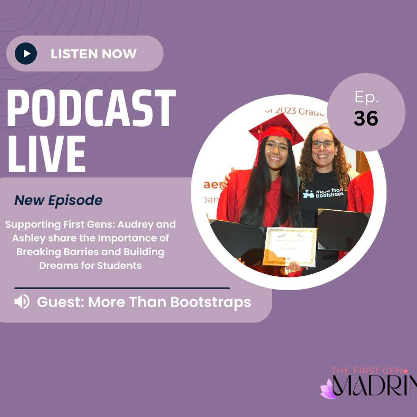 E 36- Supporting First Gens: Audrey and Ashley Share the Importance of Breaking Barriers and Building Dreams for Students | The First Gen Madrina Podcast