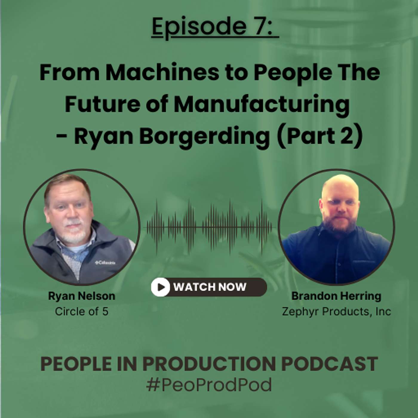 Episode 7 - Ryan Borgerding: From Machines to People The Future of Manufacturing (Part 2) episode artwork
