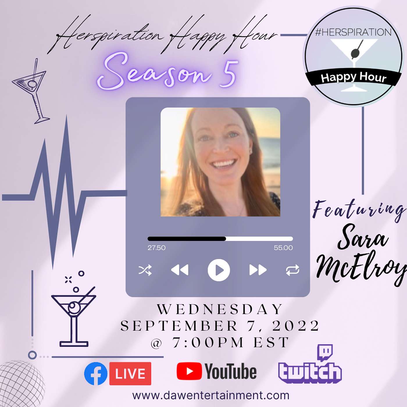 Herspiration Happy Hour, Season 5, Eps 27: Reinventing Your Career w/ Sara McElroy episode artwork