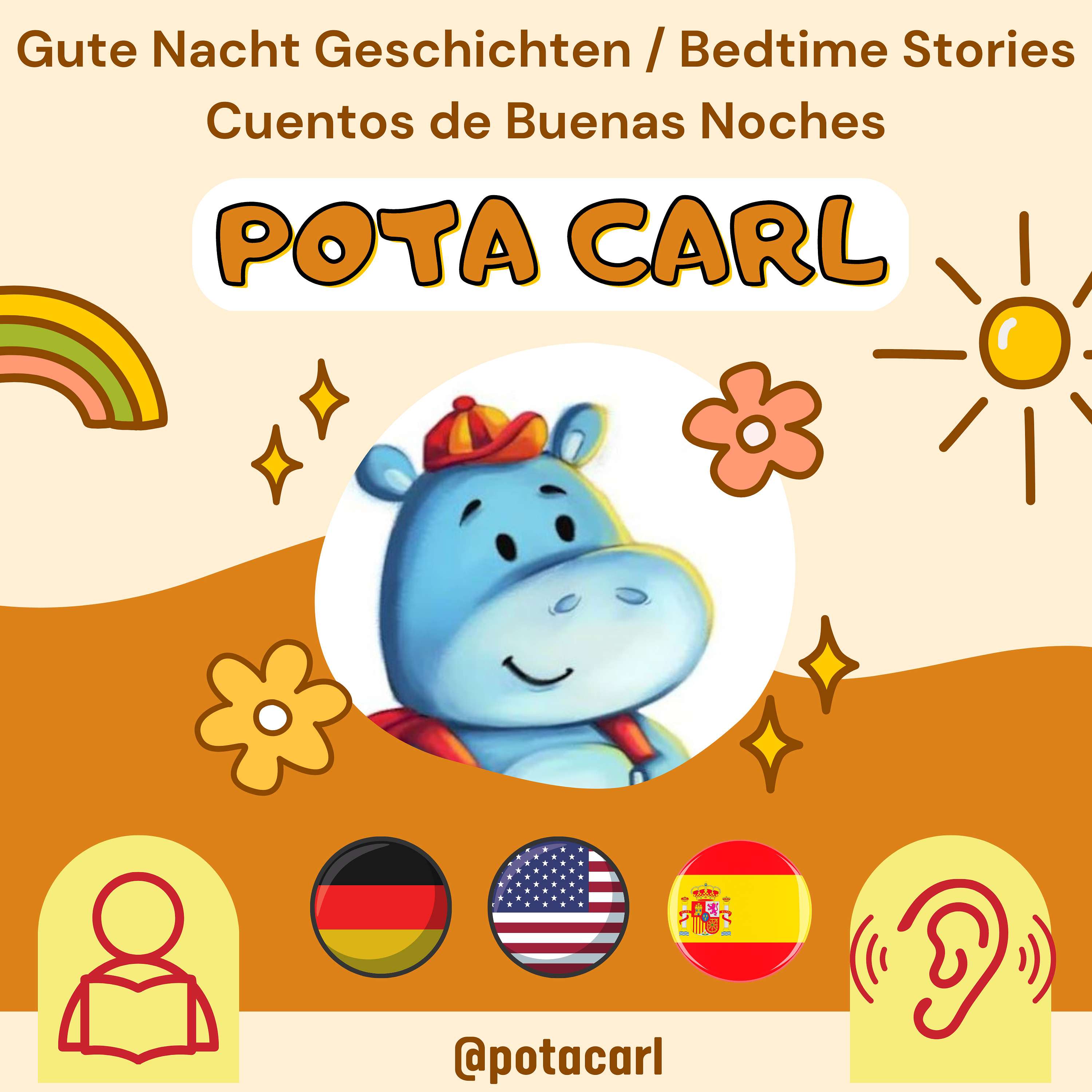 Pota Carl's Calming Tales: Trilingual Bedtime Stories in English, Spanish, and German