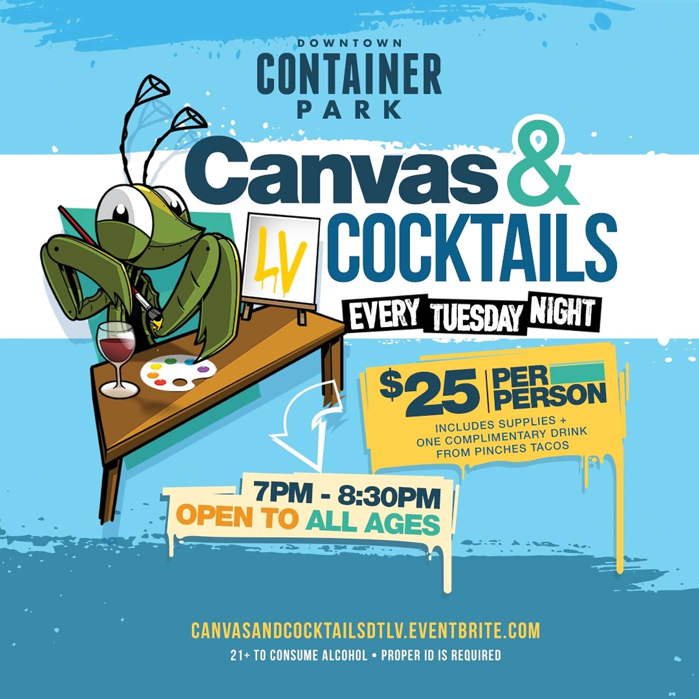Canvas & Cocktails are the perfect pair in Downtown Las Vegas with Shantalle Caldwell