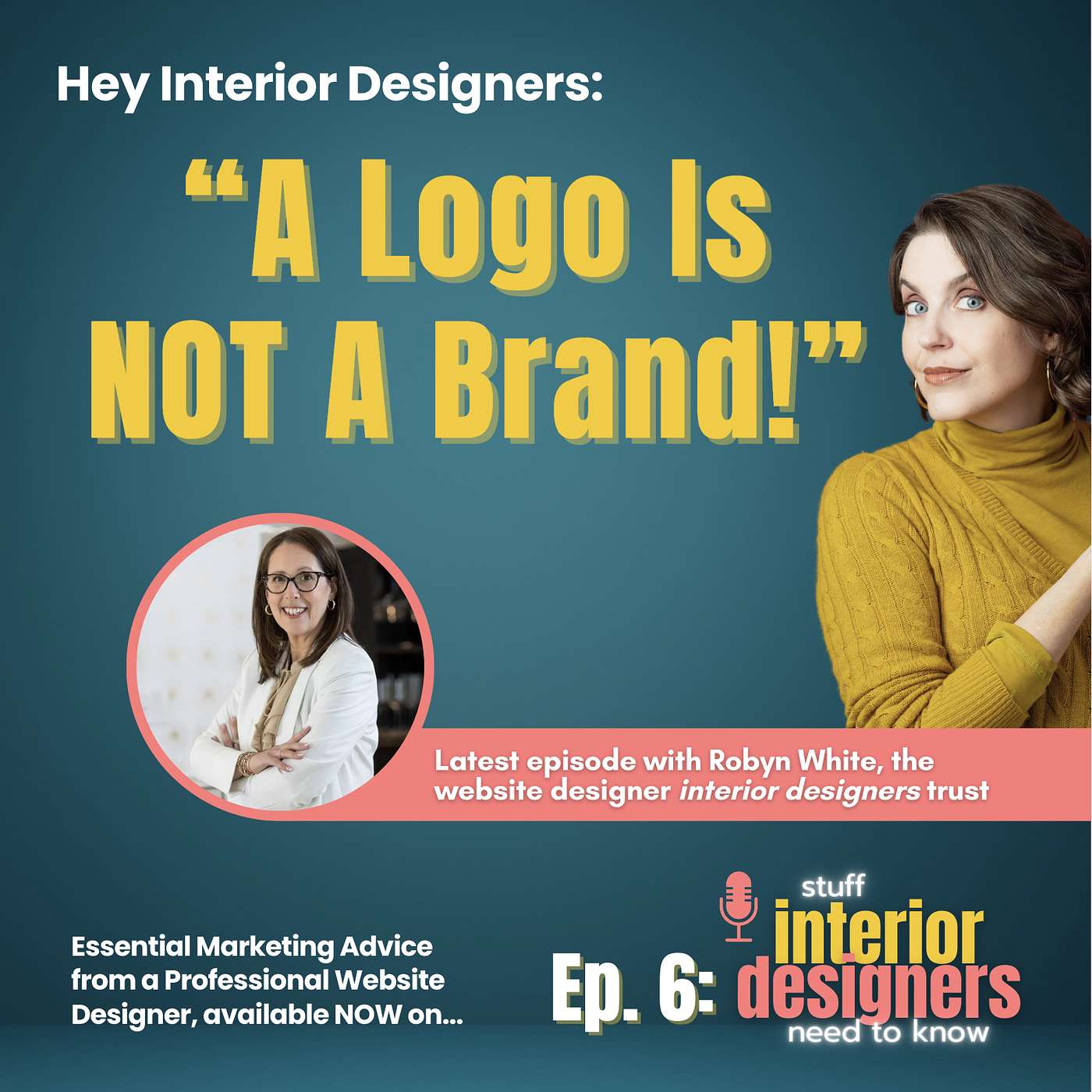 Ep 6: A Logo Is NOT A Brand! and Other Essential Interior Design Marketing Advice from Website Designer Robyn White