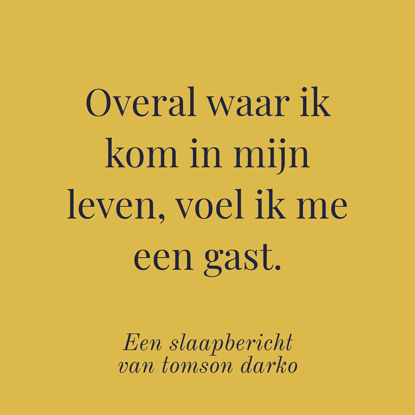 In slaap vallen met melancholie van Tomson Darko