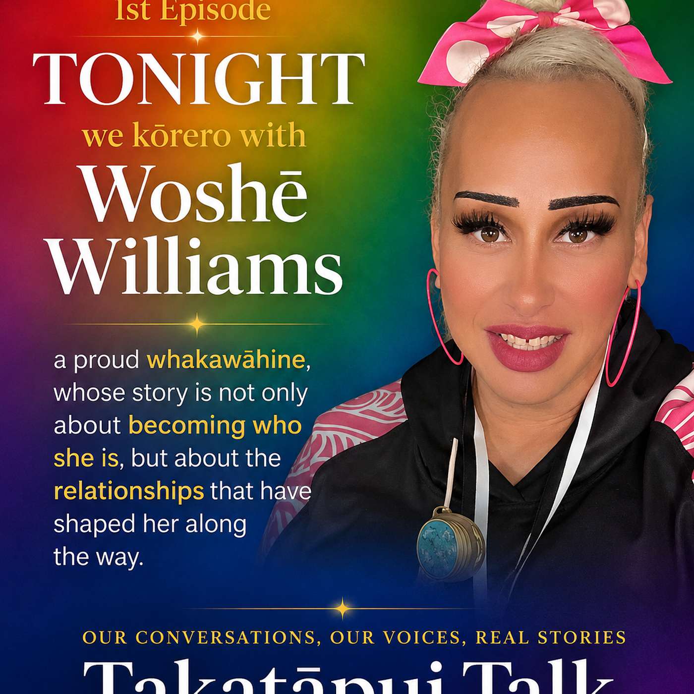 Woshē Williams Takatāpui Talk episode artwork