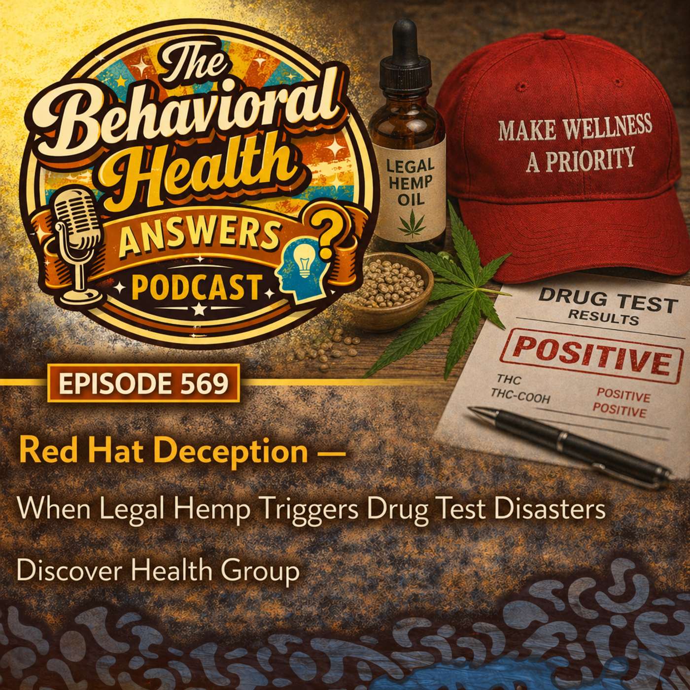 Episode 569: Red Hat Deception - When Legal Hemp Triggers Drug Test Disasters | Discover Health Group episode artwork