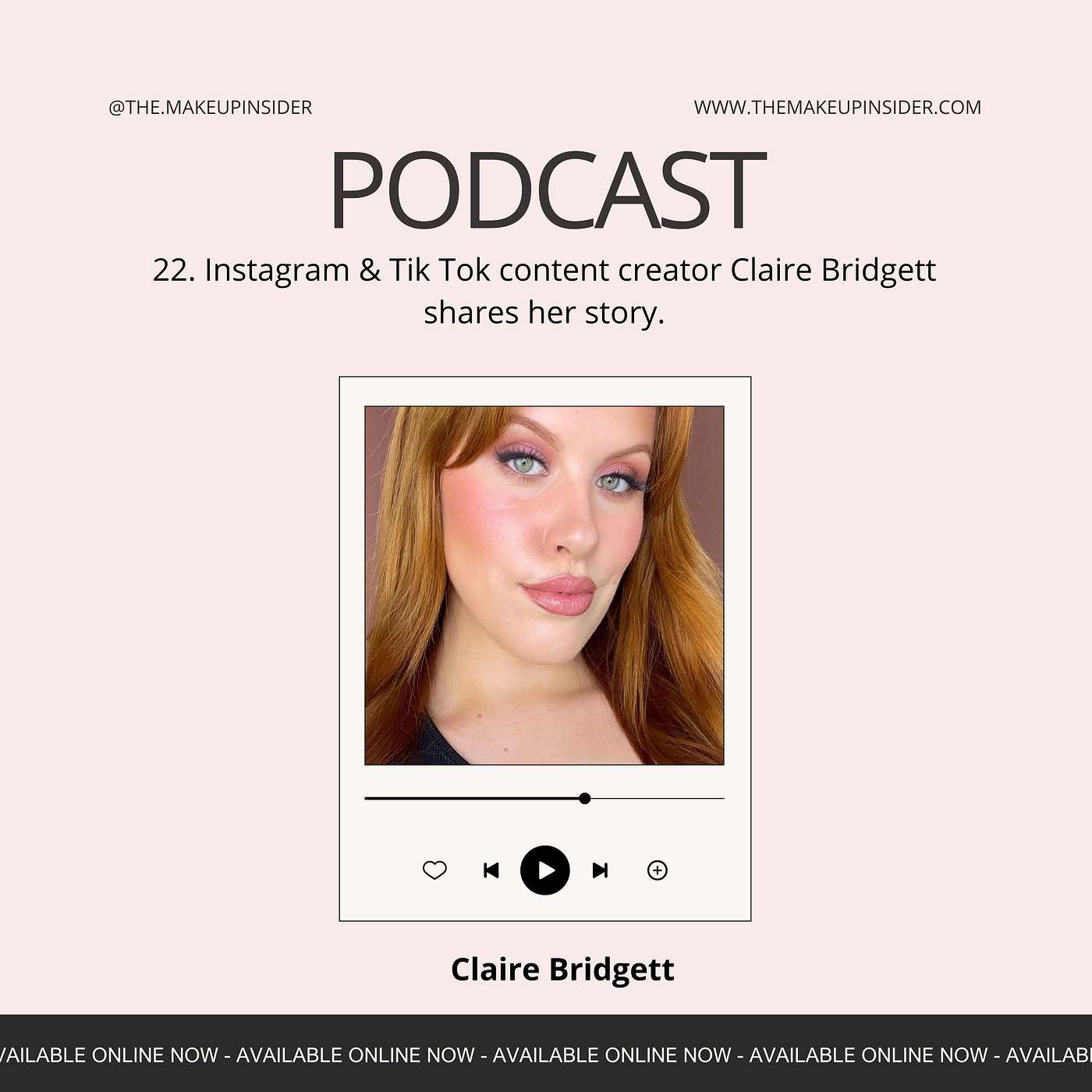 Instagram & Tik Tok content creator Claire Bridgett shares her story.