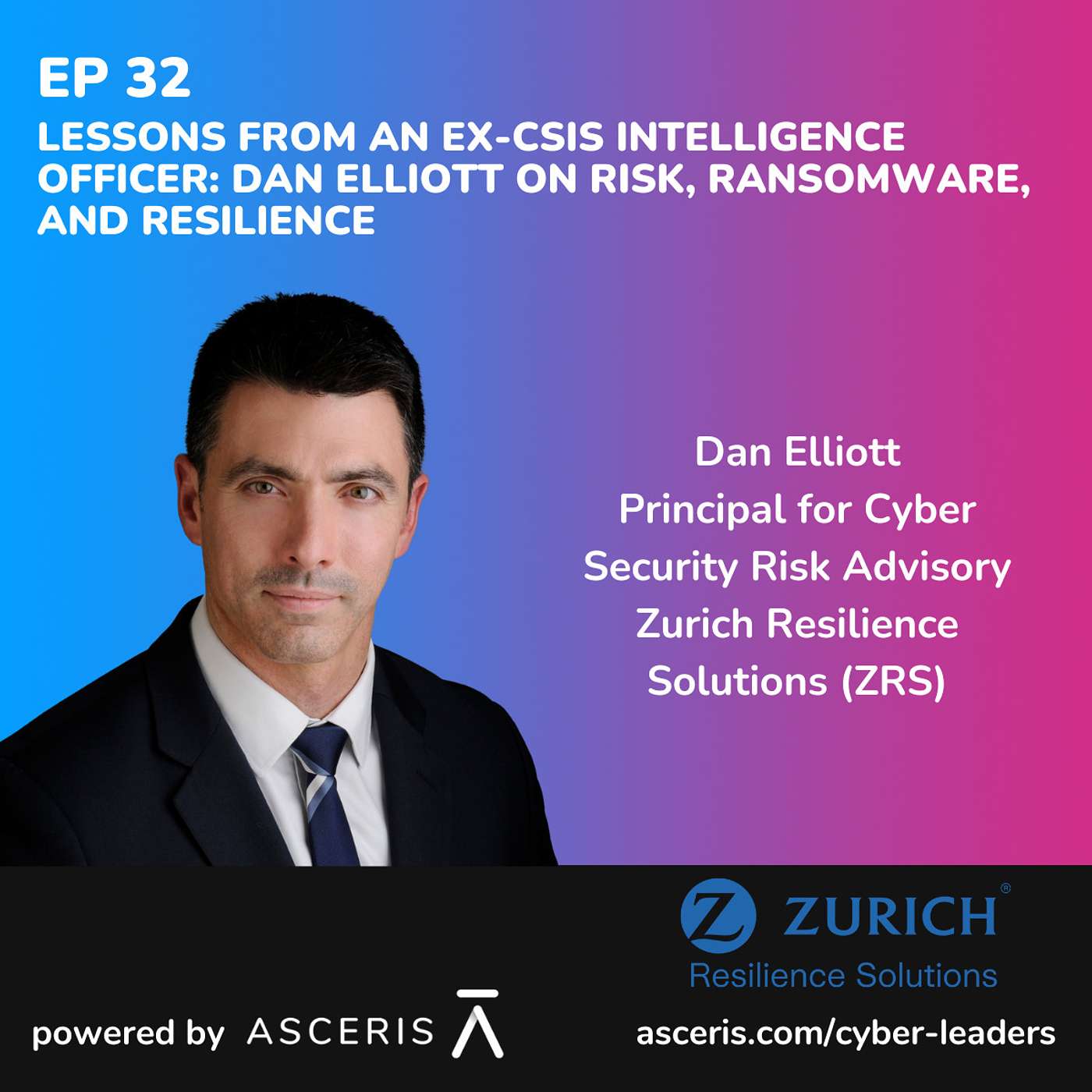 Ep. 32 - Lessons From an Ex-CSIS Intelligence Officer: Dan Elliott on Risk, Ransomware, and Resilience - with Dan Elliott