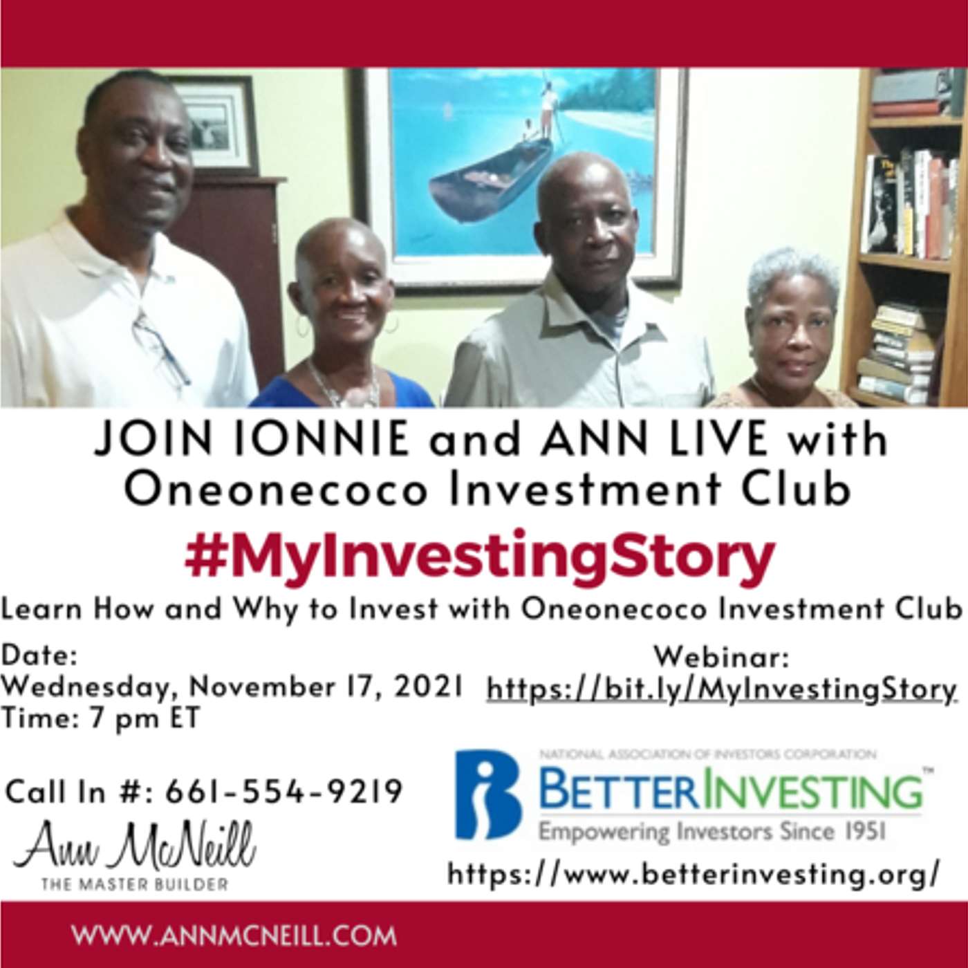 Learn How and Why to Invest with Oneonecoco Investment Club #MyInvestingStory episode artwork