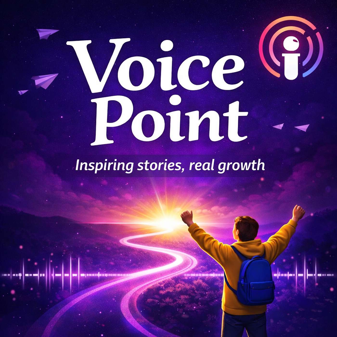 Voice point with sima podcast artwork