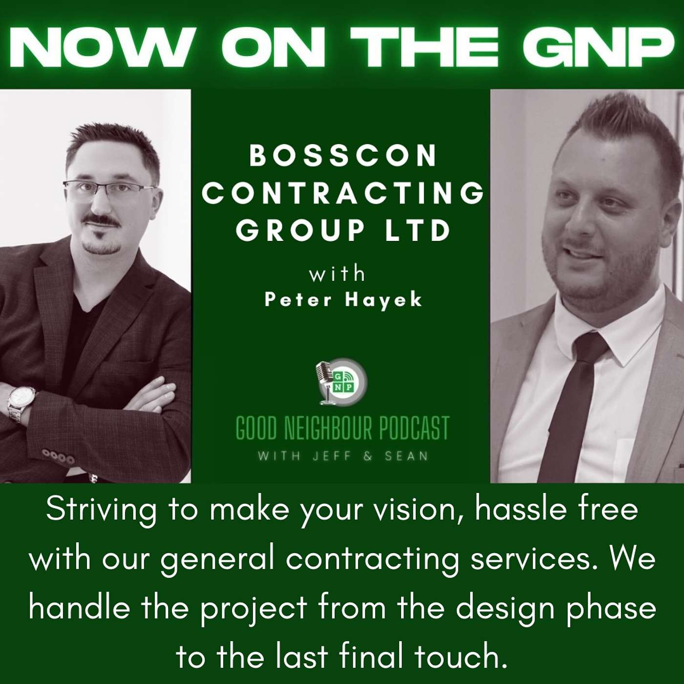 Peter Hayek of Bosscon Contracting Group Ltd episode artwork