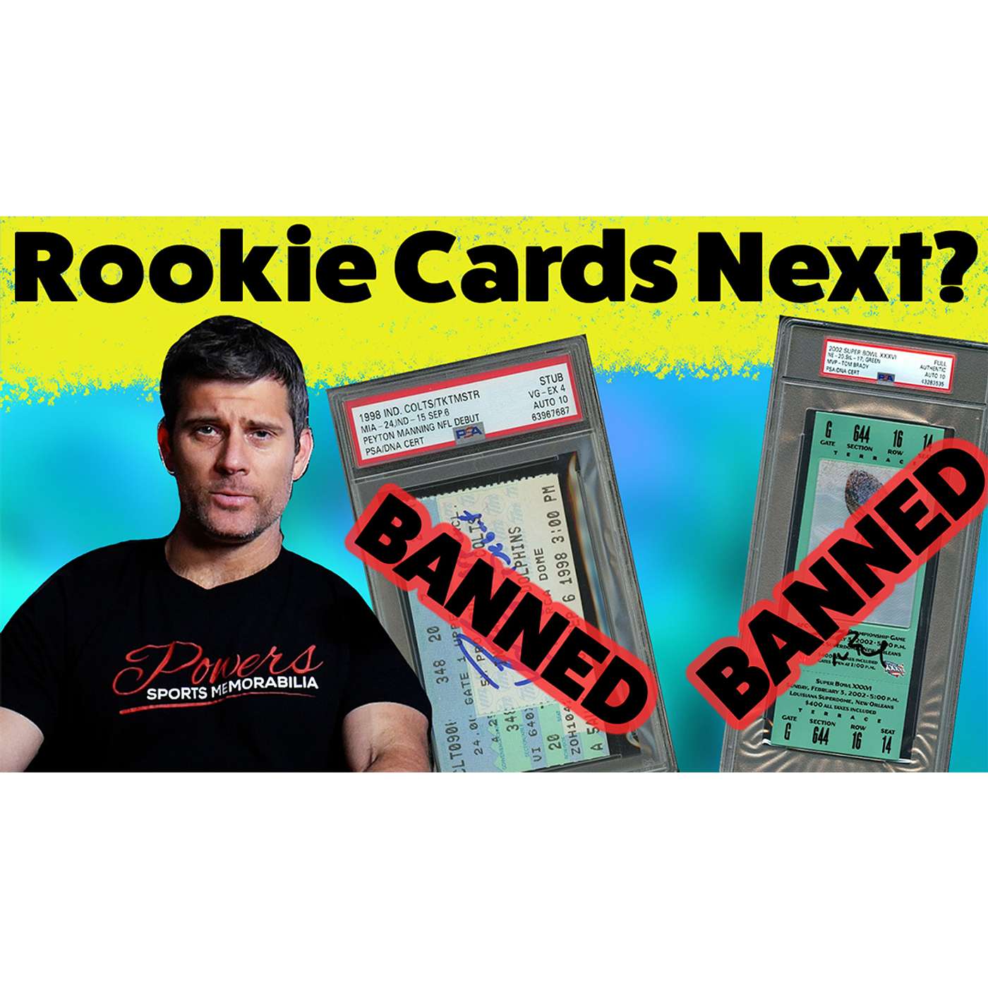 Tom Brady, Peyton Manning No Longer Signing Tickets!  Are Rookie Cards Next?  Watch & Find out