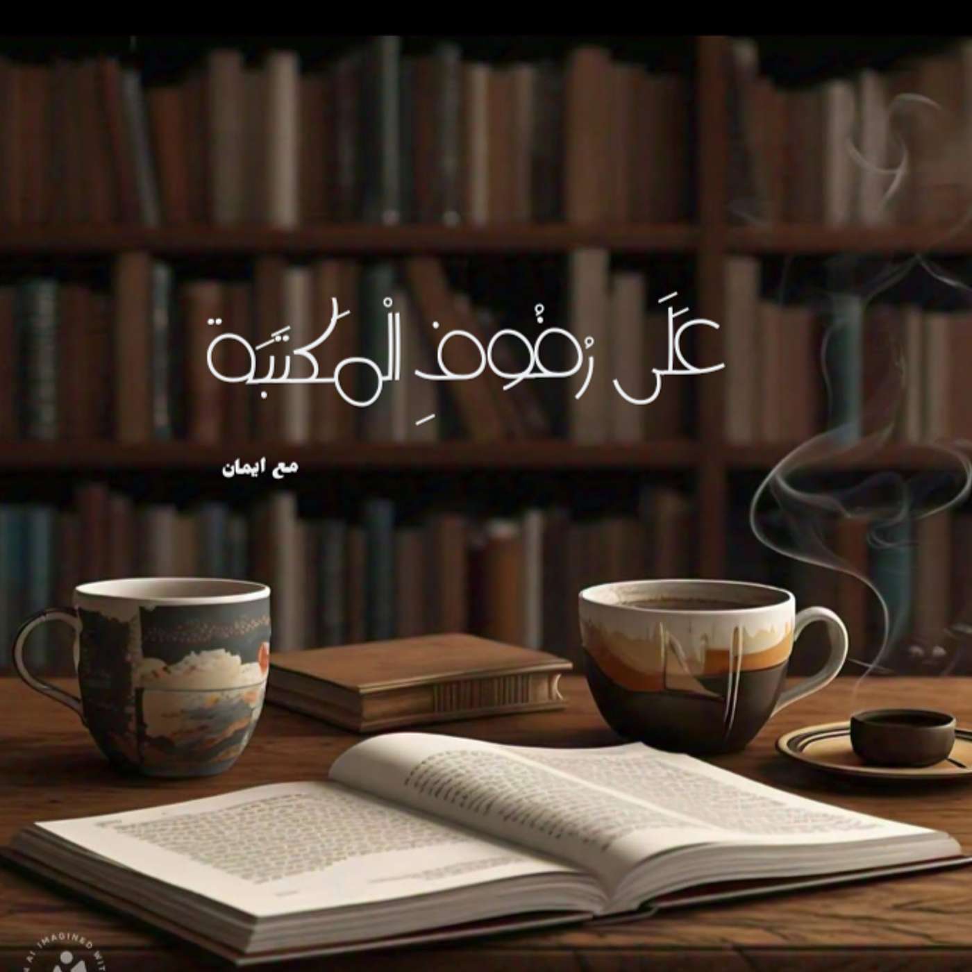 على رفوف المكتبة