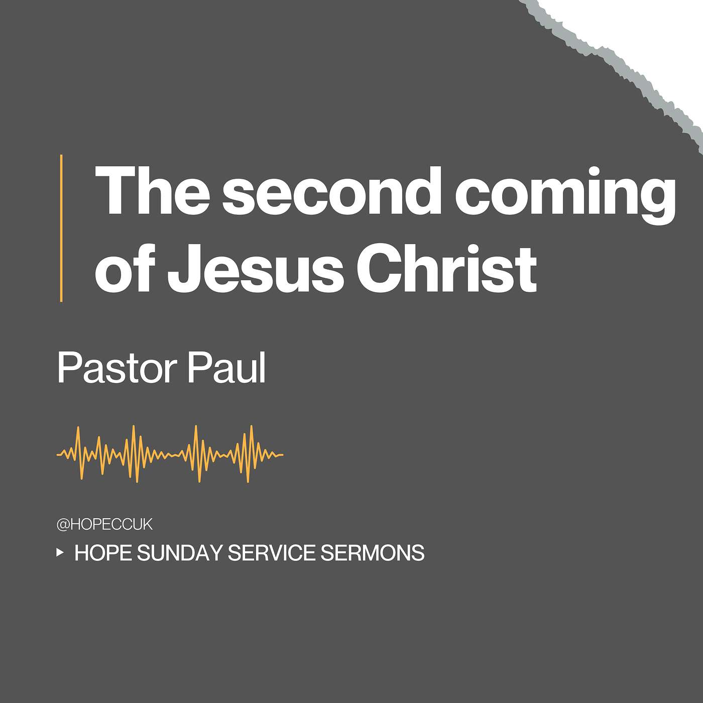 The second coming of Jesus Christ (part 1) - Pastor Paul - Sunday 9th November 2025 episode artwork