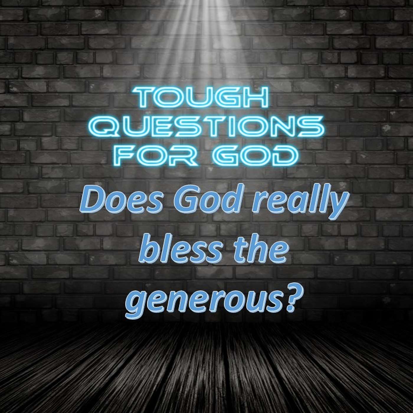 So, does God bless the generous?  Seriously?
