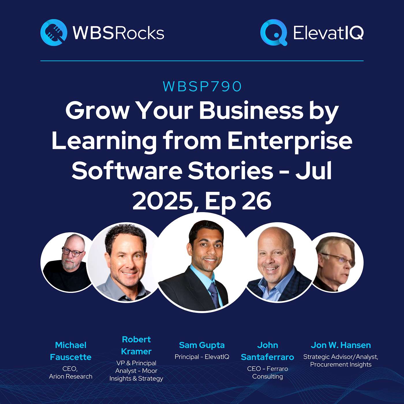 WBSP790: Grow Your Business by Learning from Enterprise Software Stories - Jul 2025, Ep 26, an Objective Panel Discussion WBSP790: Grow Your Business by Learning from Enterprise Software Stories - Jul 2025, Ep 26, an Objective Panel Discussion