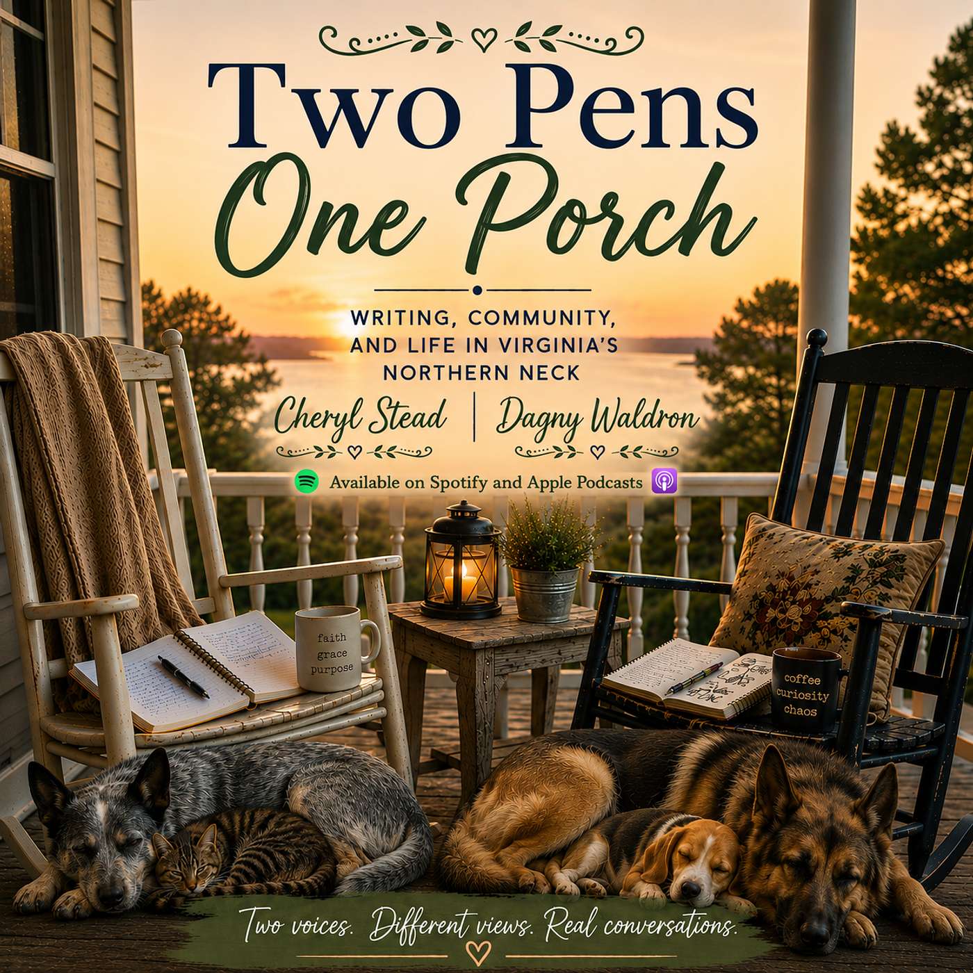Two Pens, One Porch podcast artwork