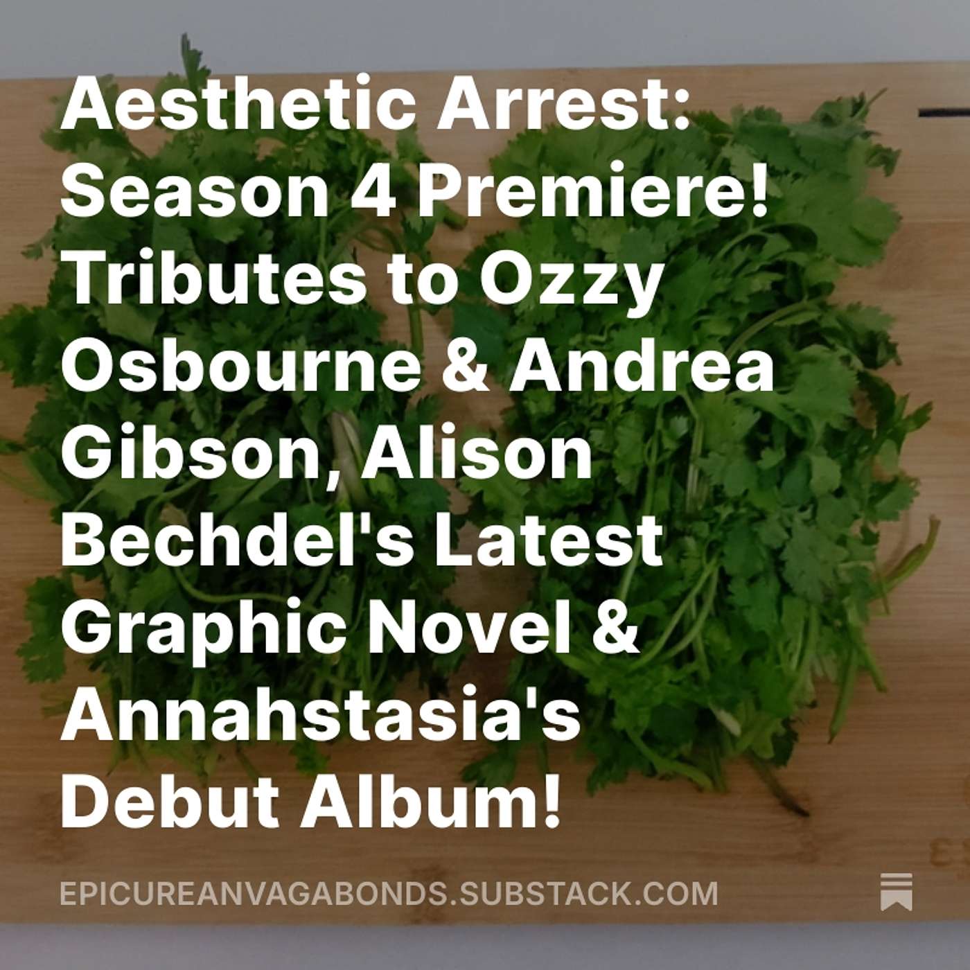 The Epicurean Vagabonds present Aesthetic Arrest
