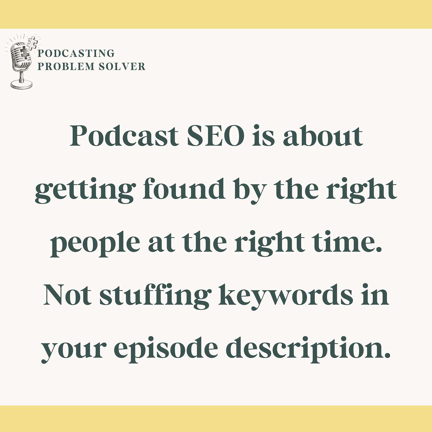 Podcast Growth and SEO Strategies for Entrepreneurs | Podcasting Problem Solver