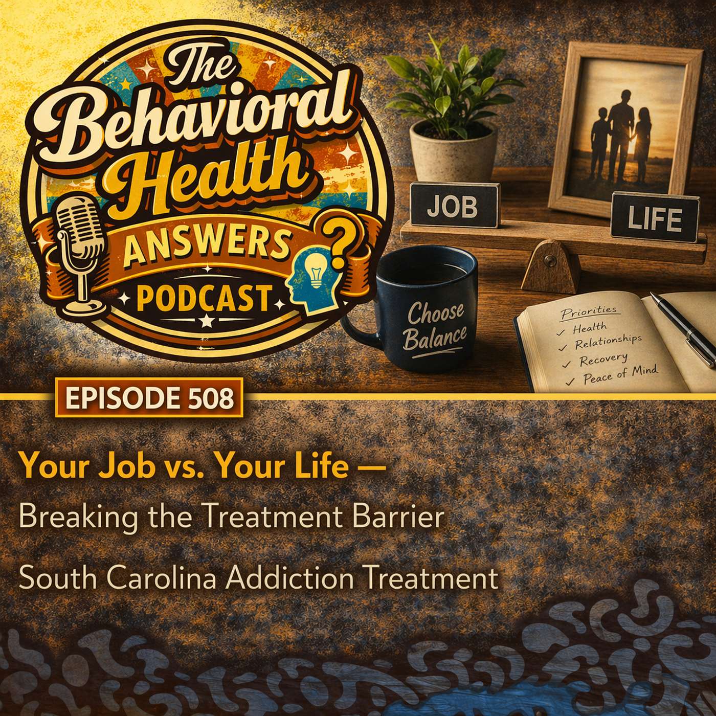 Episode 508: Your Job vs. Your Life - Breaking the Treatment Barrier | South Carolina Addiction Treatment episode artwork