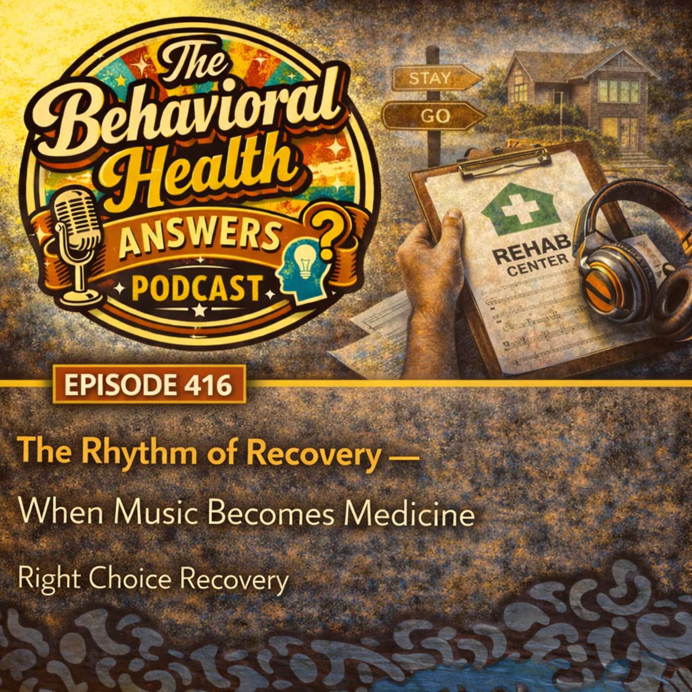 Episode 416: The Rhythm of Recovery - When Music Becomes Medicine | Right Choice Recovery episode artwork