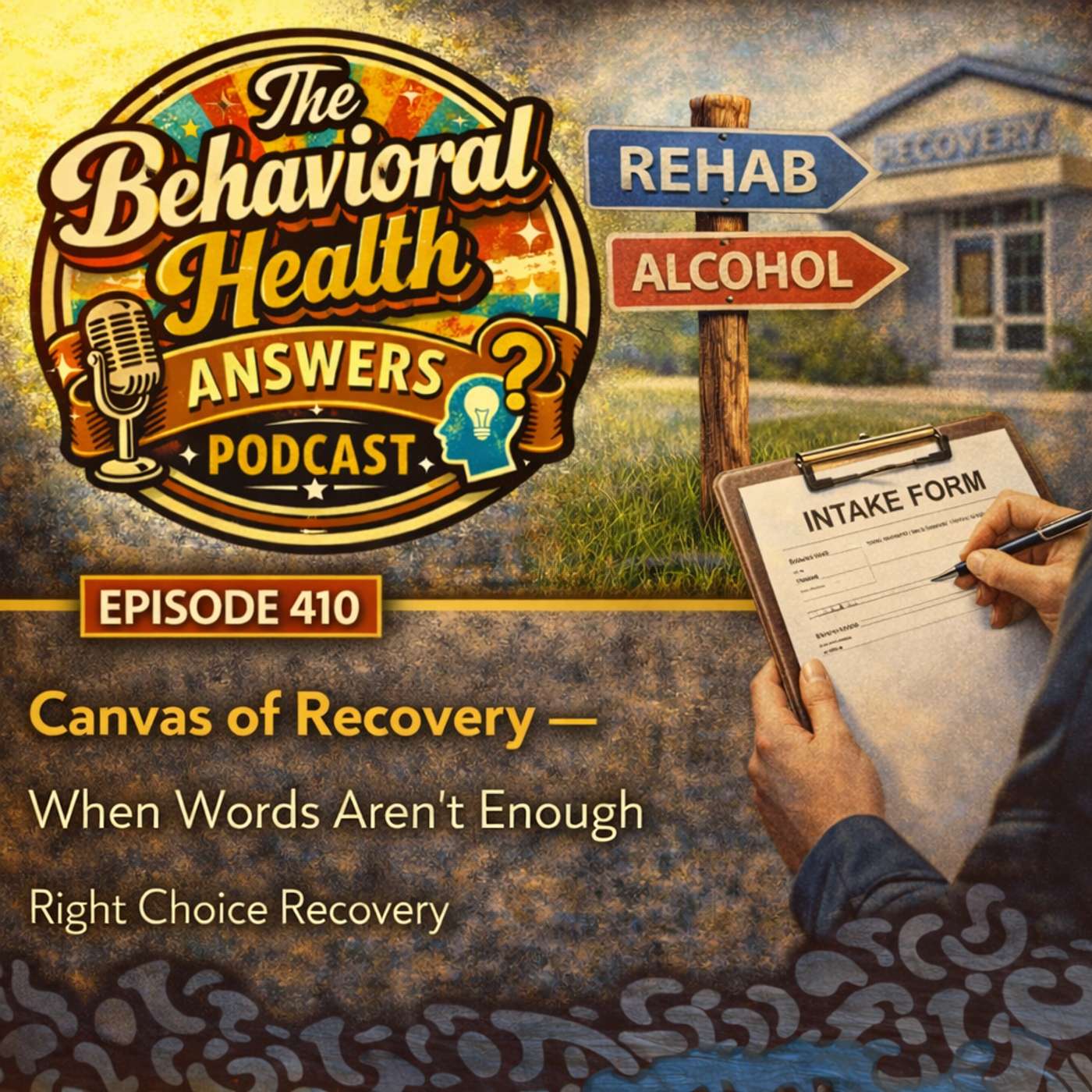 Episode 410: Canvas of Recovery - When Words Aren't Enough | Right Choice Recovery episode artwork
