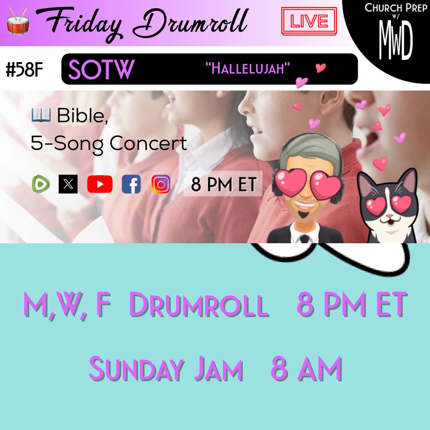 🥁 #58F 📖Bible: "Hallelujah" | Church Prep w/ MWD episode artwork