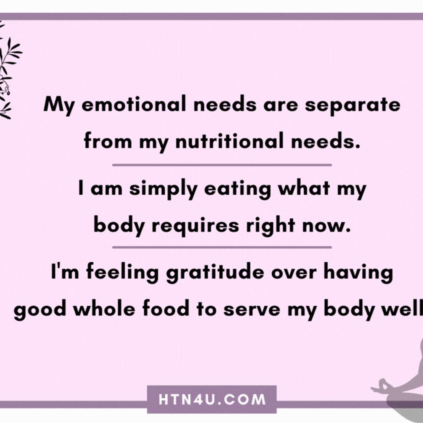 927: HTN4U Affirmations on Nutrition