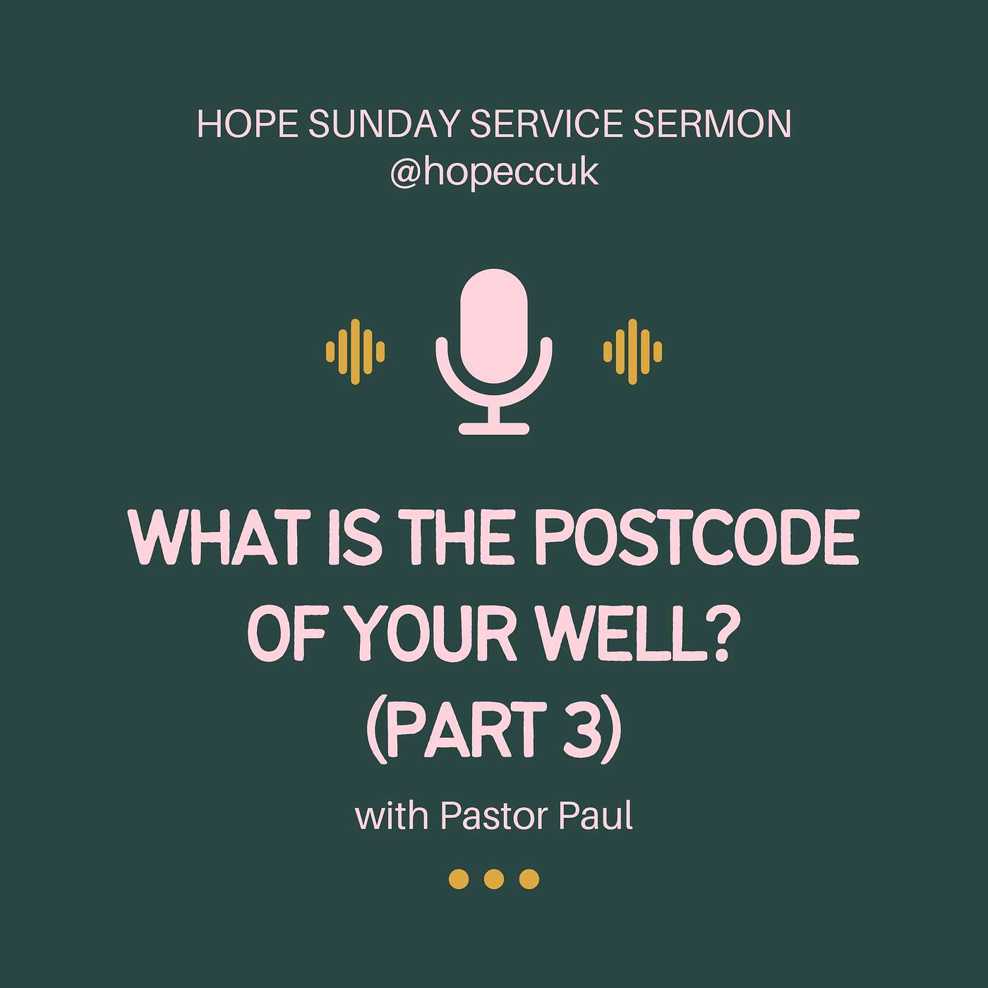 What is the postcode of your well? (Part 3) - Pastor Paul - Sunday 7th September 2025 episode artwork