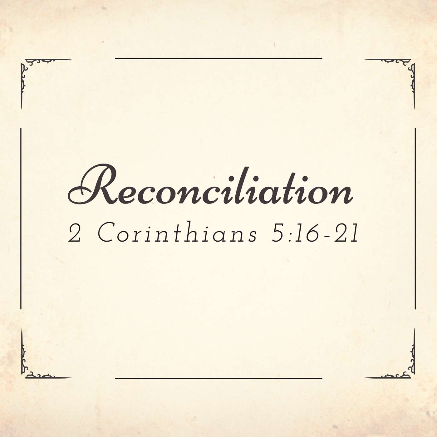 "Reconciliation" | Mid-week 12/10/25 | Ross Thornhill episode artwork