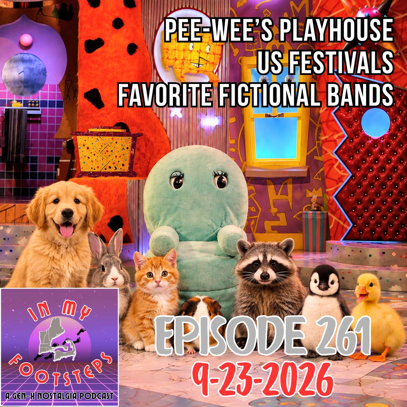 Episode 261: Pee-Wee's Playhouse Turns 40, Famous Fictional Bands, The US Festival(9-23-2026)