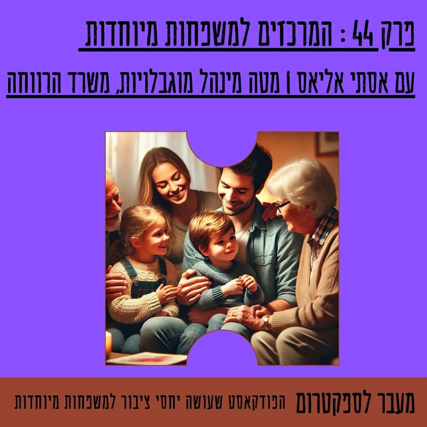 פרק 44 : המרכזים למשפחות מיוחדות עם אסתי אליאס | מטה מינהל מוגבלויות, משרד הרווחה