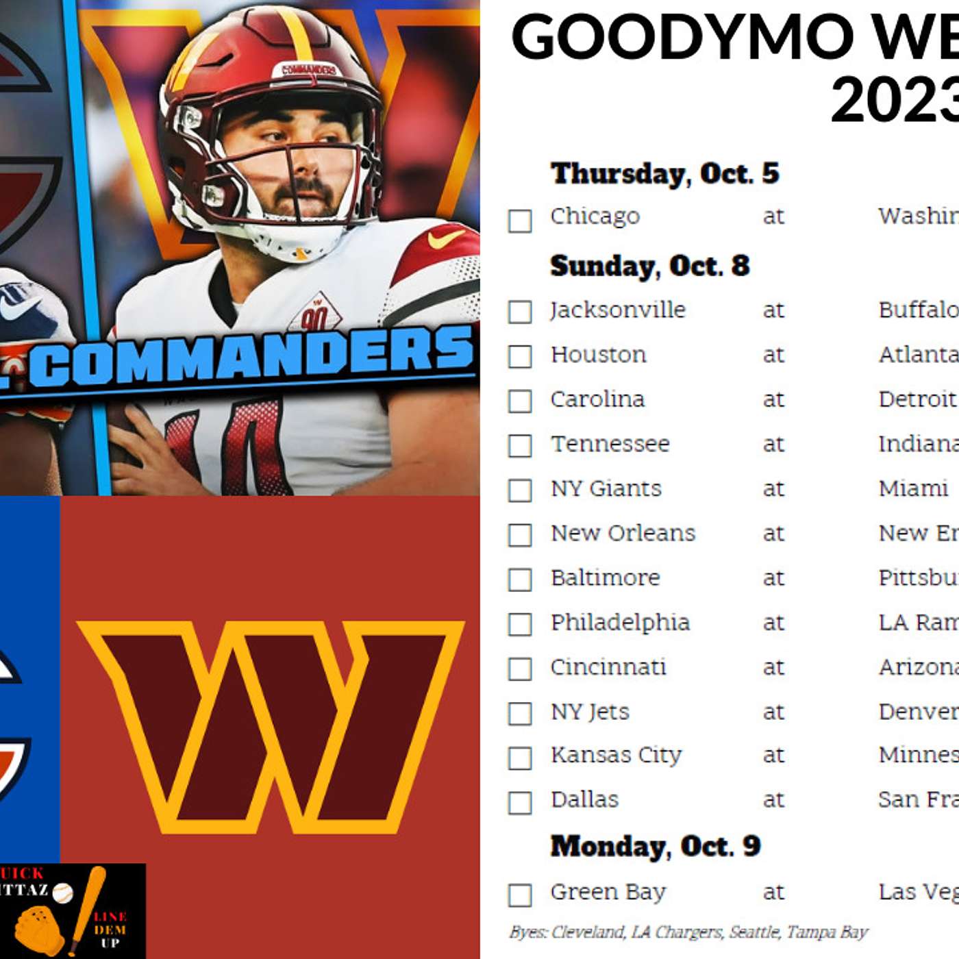 Bears vs Commanders - Week 5 Picks) Line Dem Up! (G.S.Q.H.) Let's Talk About It!